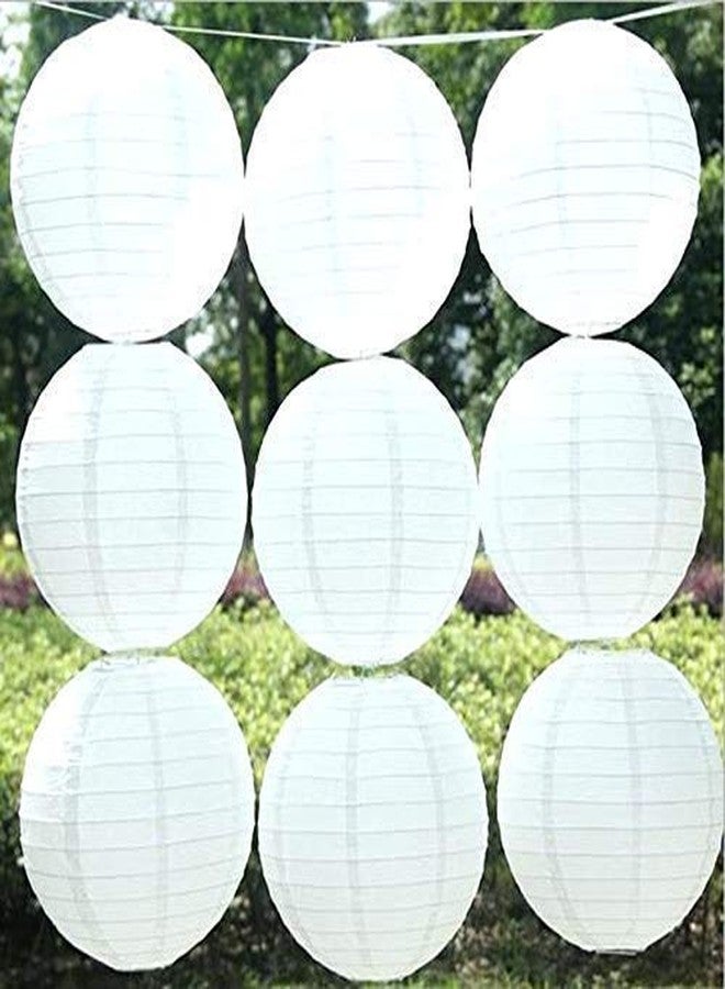 SHB Paper Lamp Lantern Shade for Decoration Hotels Home Christmas Day New Year Gift (12 Inch; White) 10 Pieces - Image 3
